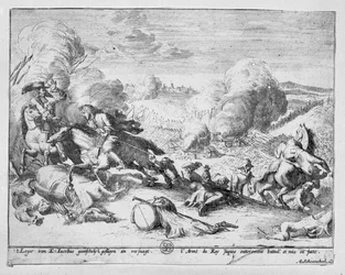Die Truppen von König James werden in der Schlacht am Boyne besiegt und fliehen, 1690
